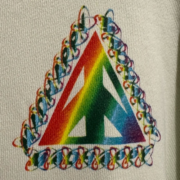 RARE Madhappy Rainbow Geometric Print Graphic Pullover Hoodie Unisex Size S - Picture 2 of 7